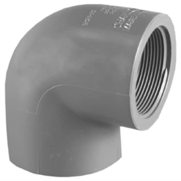 Keeney Mfg Charlotte Pipe Schedule 80 3/4 in. Socket X 3/4 in. D FPT PVC 90 Degree Elbow 1 pk PVC083010800 - main